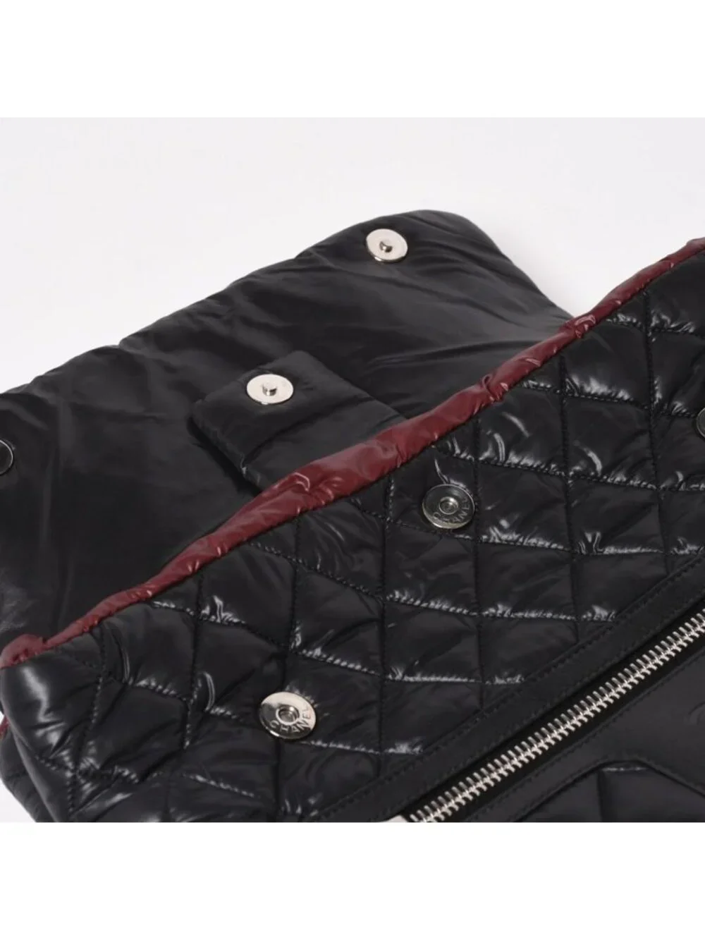 Chanel Coco Cocoon Backpack Leather Black Silver